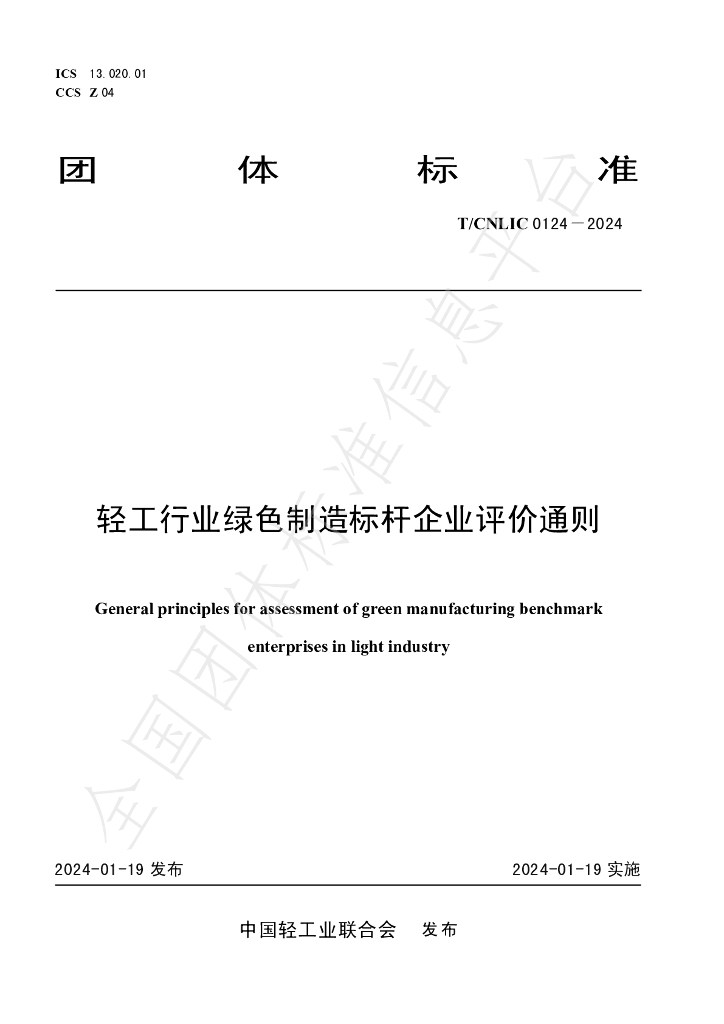 T/CNLIC 0124-2024 标准预览