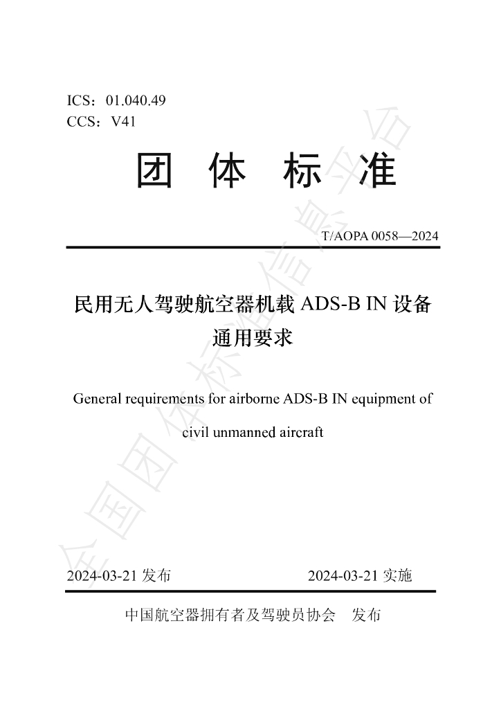 T/AOPA 0058-2024 标准预览
