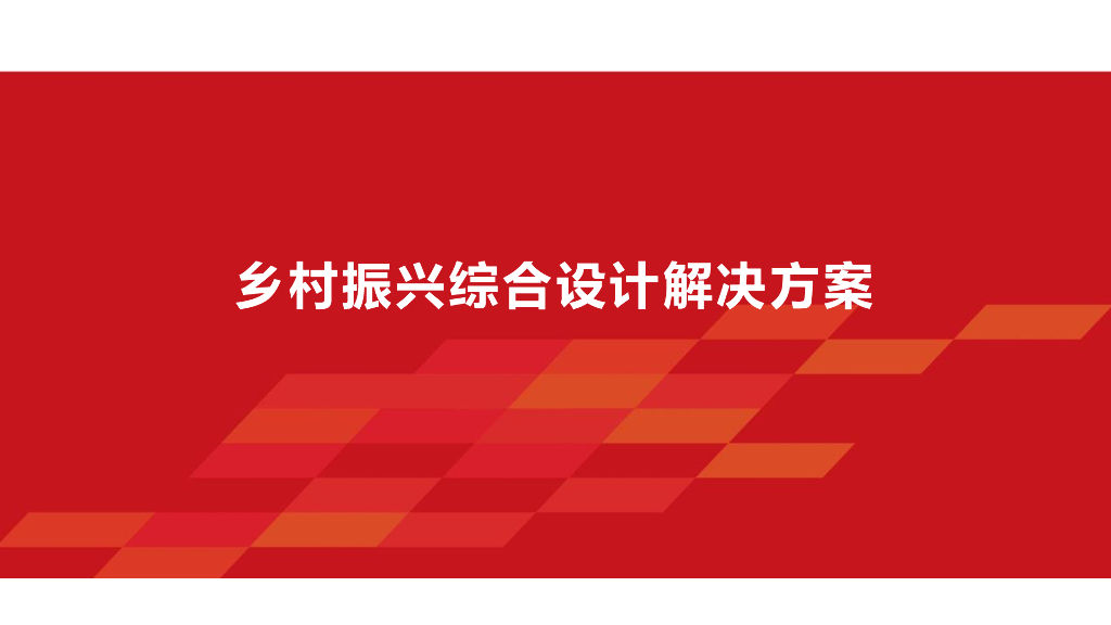 乡村振兴综合设计解决方案