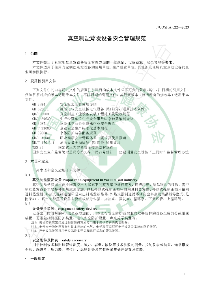 T/COSHA 022-2023 标准预览