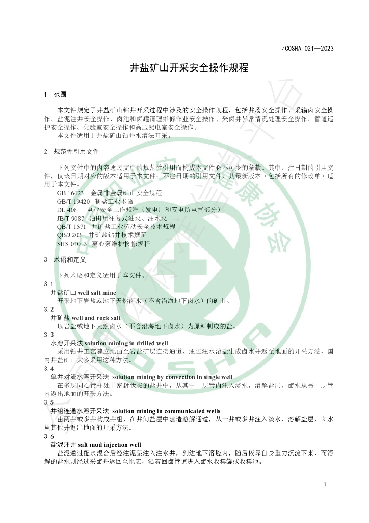 T/COSHA 021-2023 标准预览