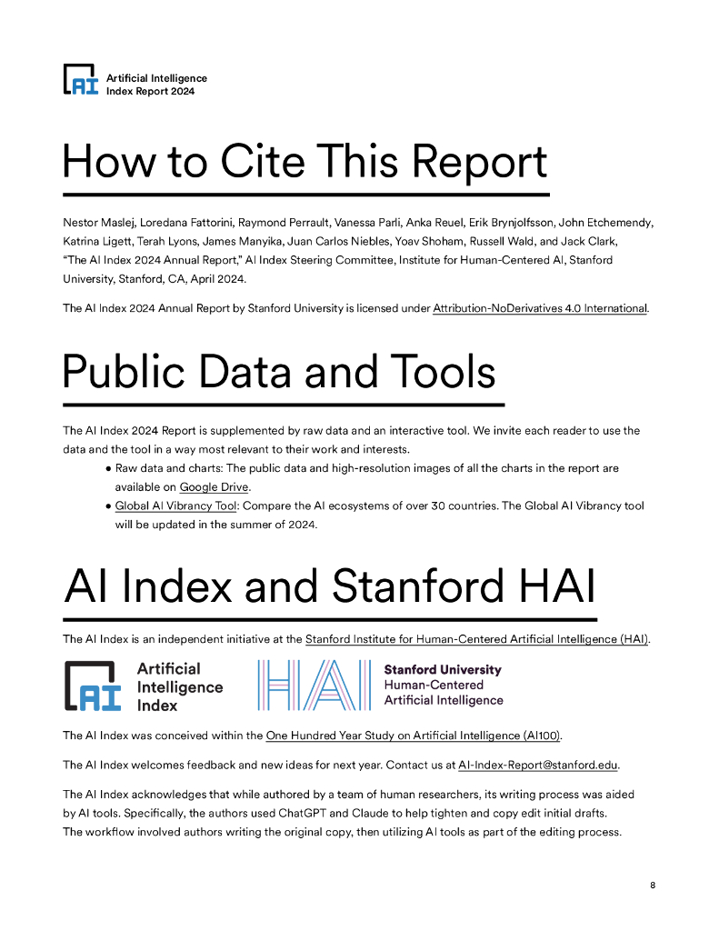 斯坦福大学：2024年人工智能指数报告（英文版）_第8页