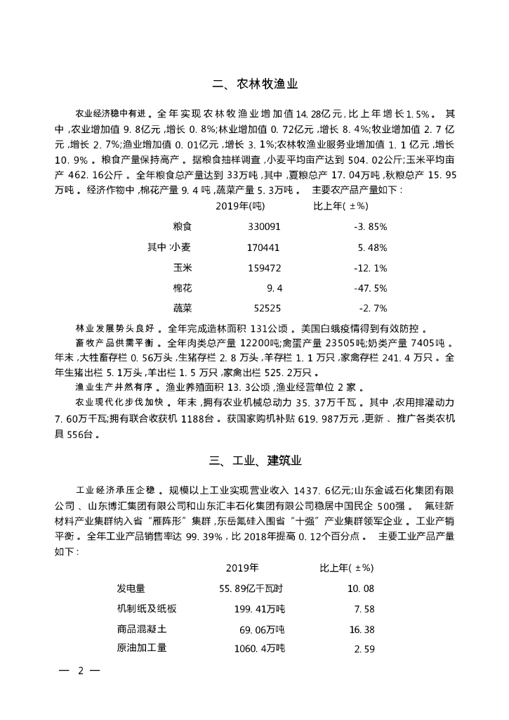 桓台统计年鉴2020_第10页