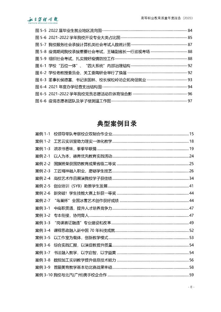 私立华联学院高等职业教育质量年度报告（2023）_第9页