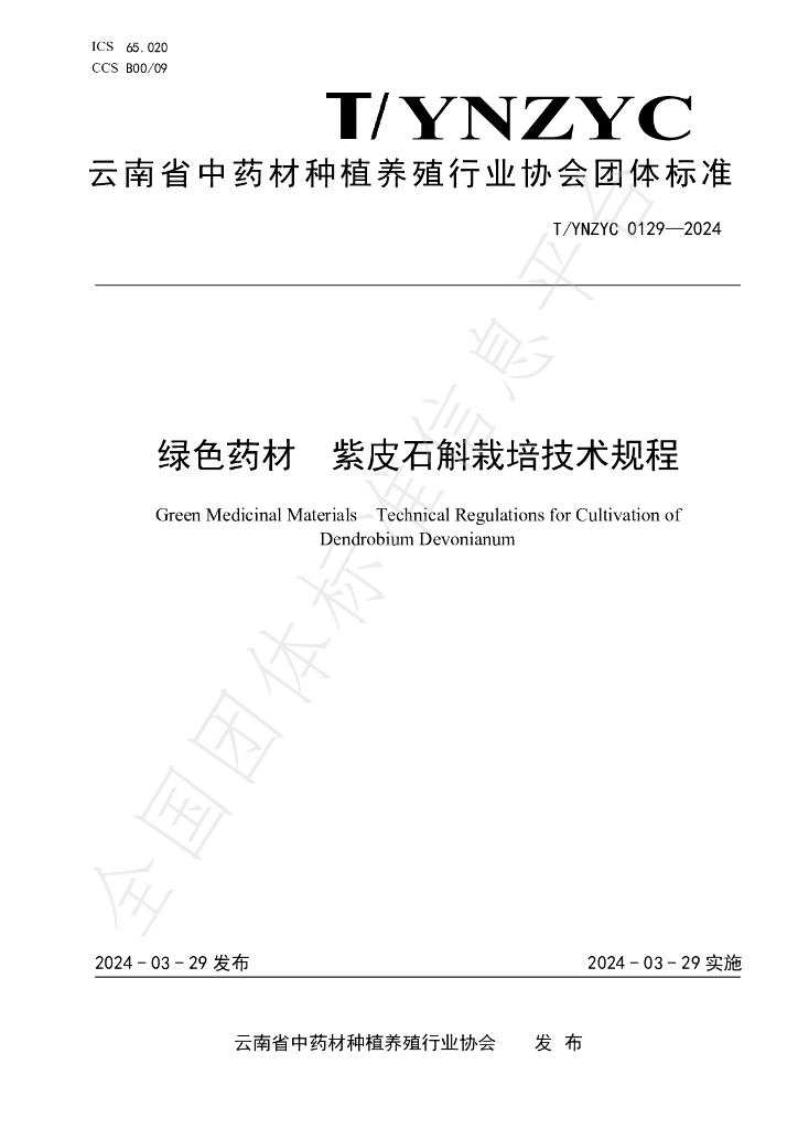 T/YNZYC 0129-2024 标准预览