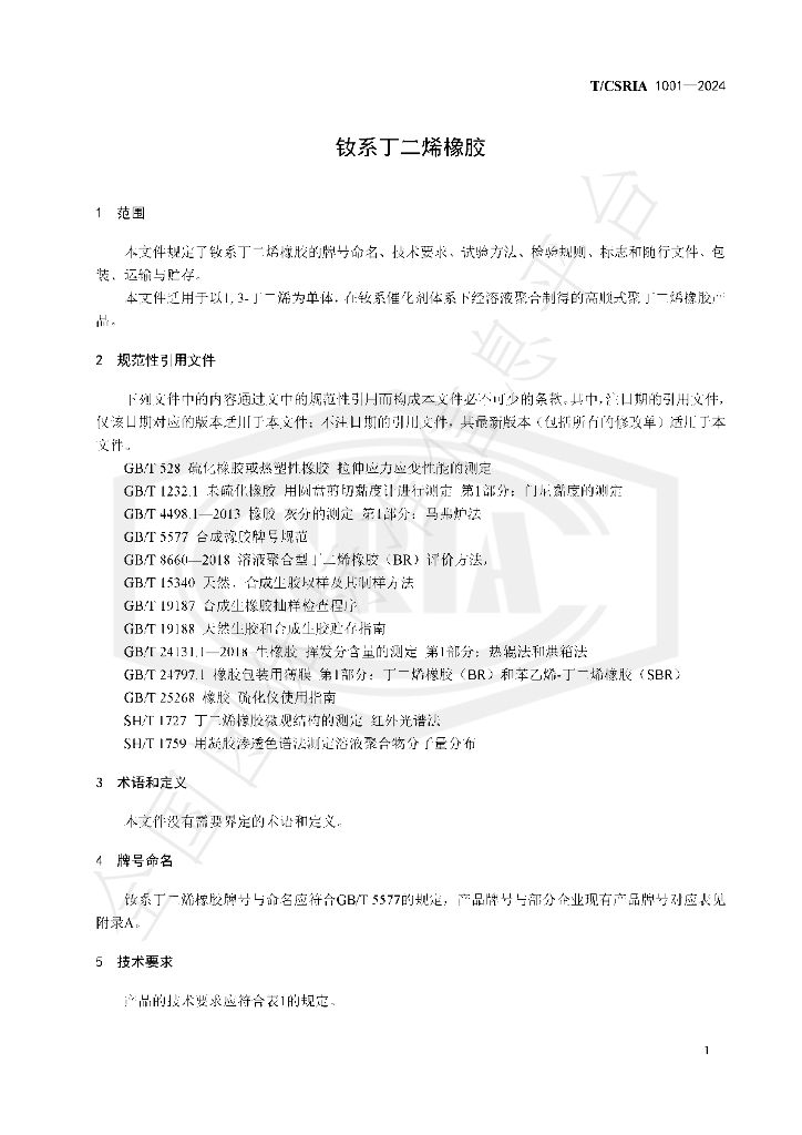 T/CSRIA 1001-2024 标准预览