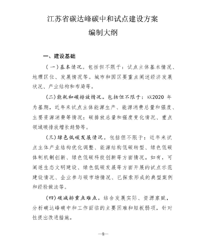 江苏省碳达峰<em>碳中和</em>试点建设方案 海报