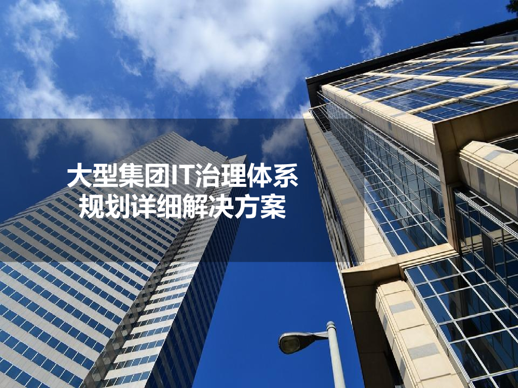 大型集团IT治理体系规划详细解决方案