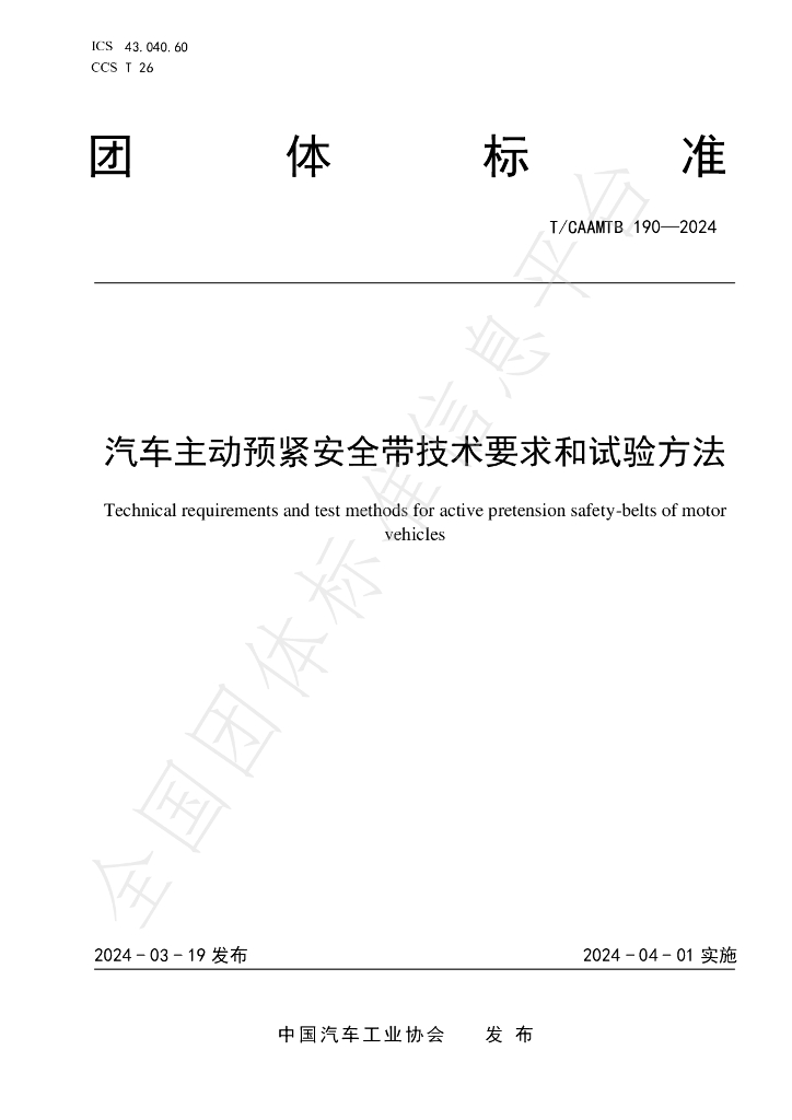 T/CAAMTB 190-2024 标准预览