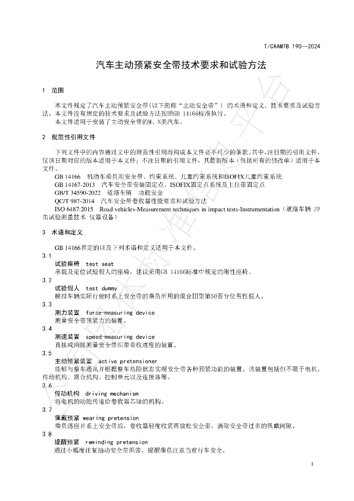 T/CAAMTB 190-2024 标准预览