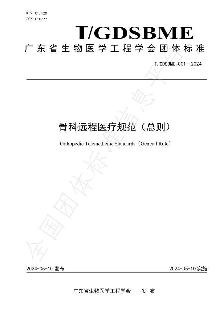 T/GDSBME 001-2024 标准预览