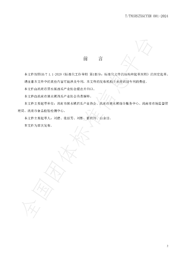 T/TNSHSZXGCYXH 001-2024 标准预览