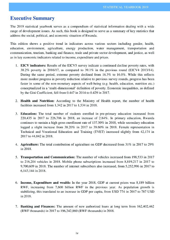 卢旺达统计年鉴2019（英文版）_第7页