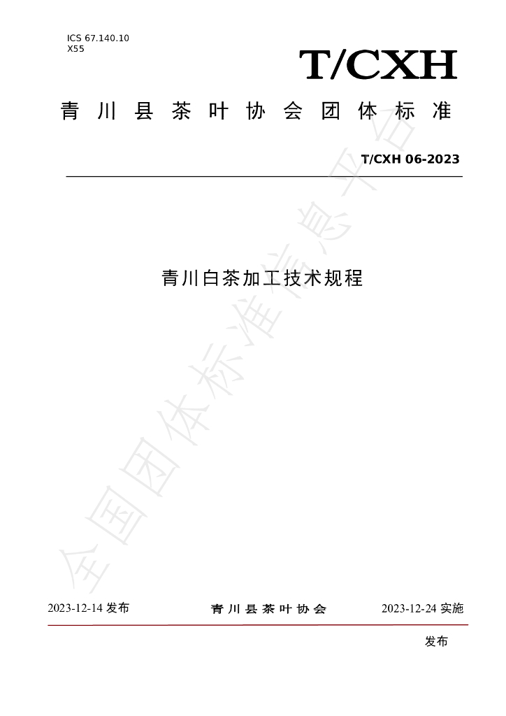 T/CHX 06-2023 标准预览