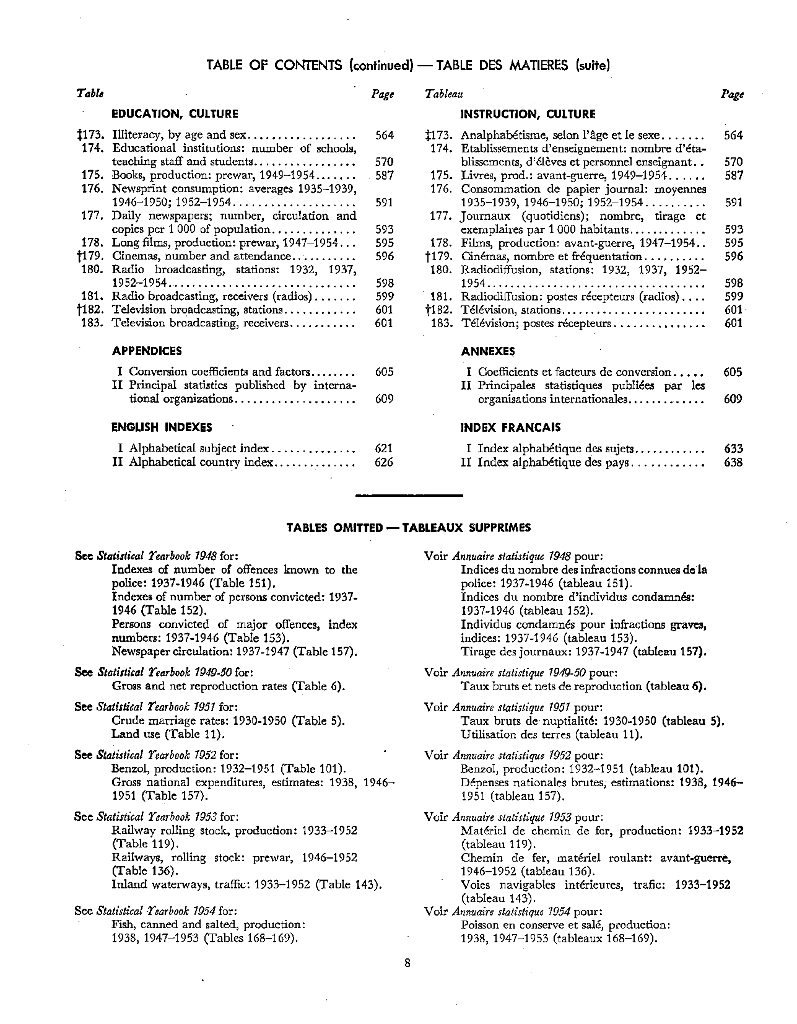 联合国统计年鉴1955（第7期）（英文版）_第9页
