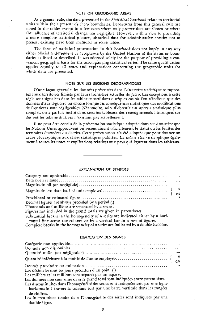 联合国统计年鉴1952（第4期）（英文版）_第9页
