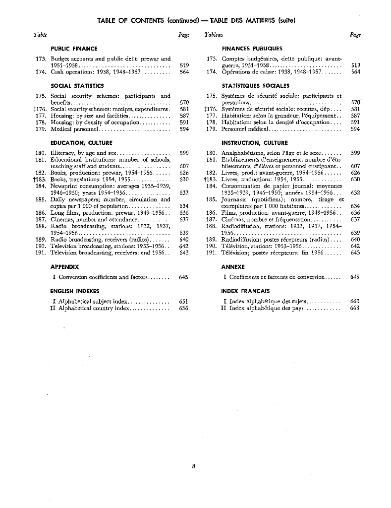 联合国统计年鉴1957（第9期）（英文版）_第8页