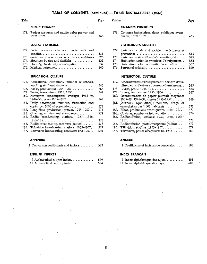 联合国统计年鉴1958（第10期）（英文版）_第9页