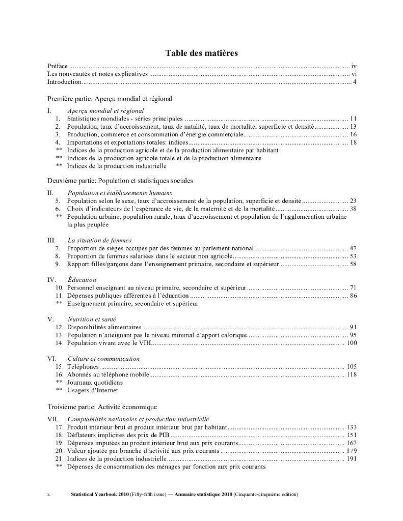 联合国统计年鉴2010（第55期）（英文版）_第8页