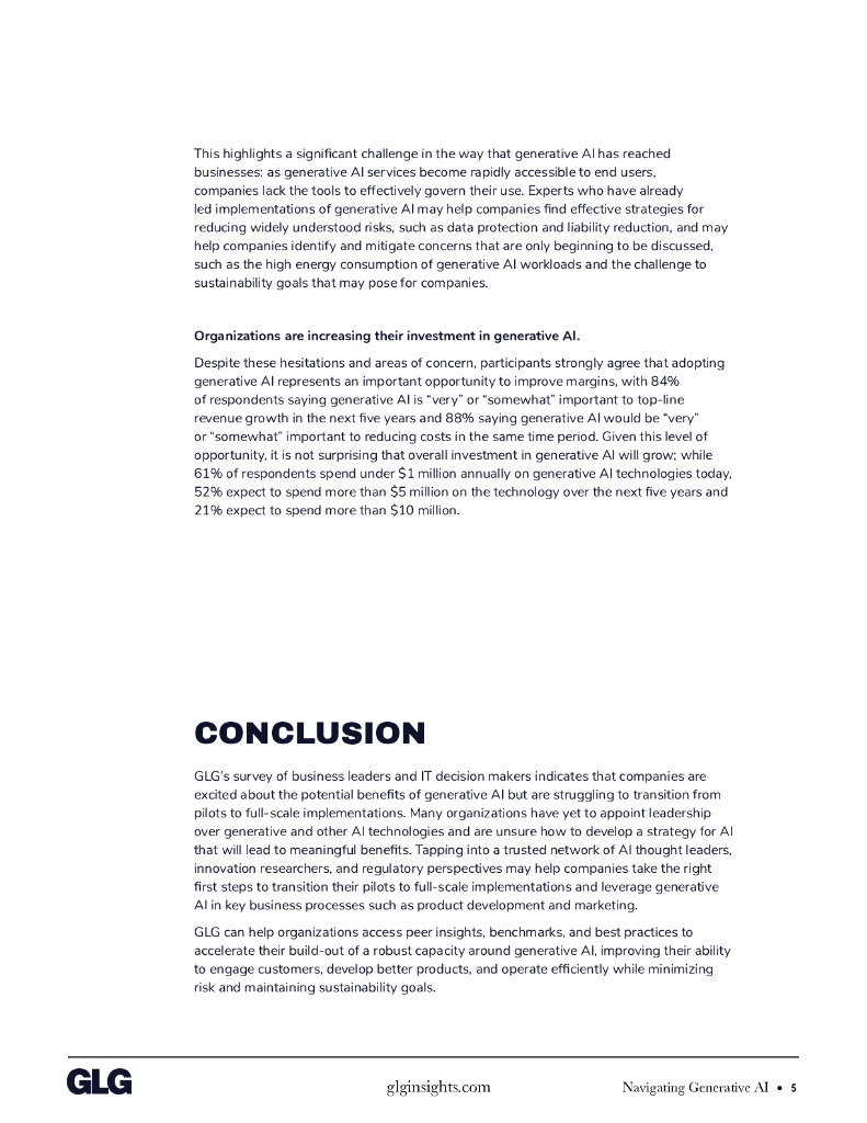 GLG格理集团：从商业领袖的视角观察生成式人工智能报告（英文版）_第7页