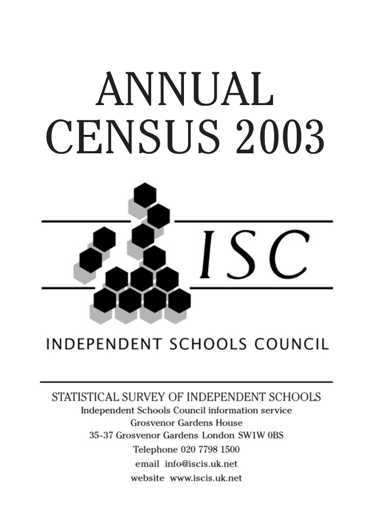 ISC英国私校协会：2003年英国私立学校报告（英文版）