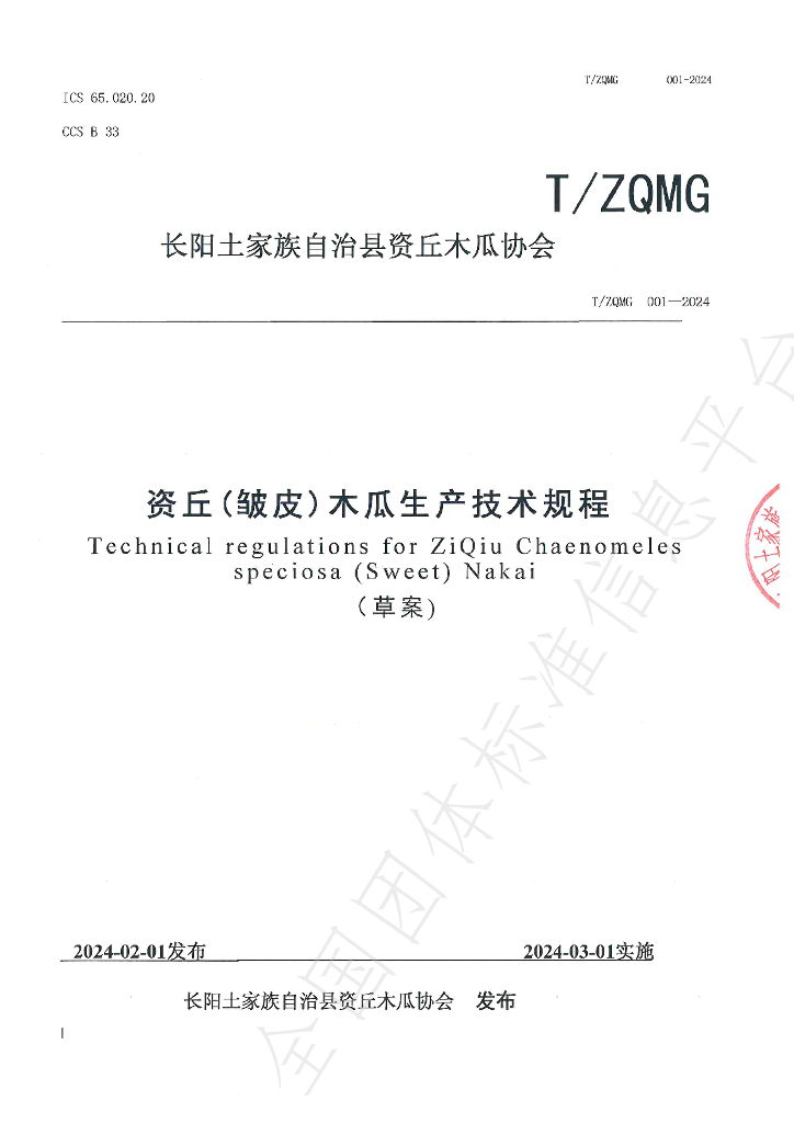T/ZQMG 001-2014 标准预览