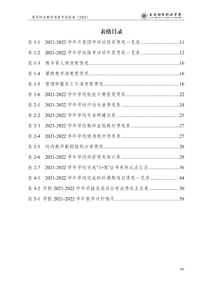 云南财经职业学院高等职业教育质量年度报告（2023）_第9页