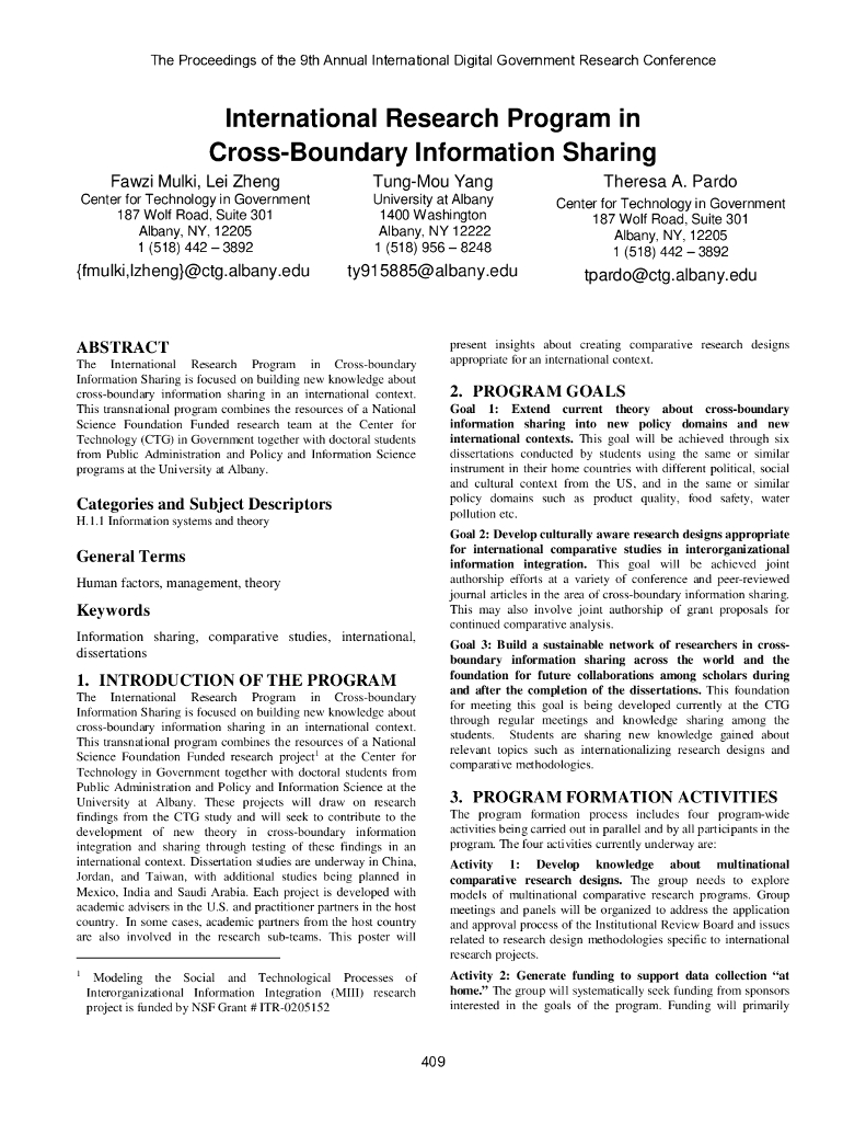 跨境信息共享国际研究计划（英文版）