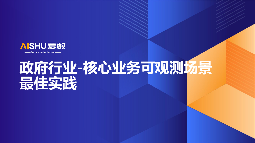 爱数：政府行业-核心业务可观测场景最佳实践