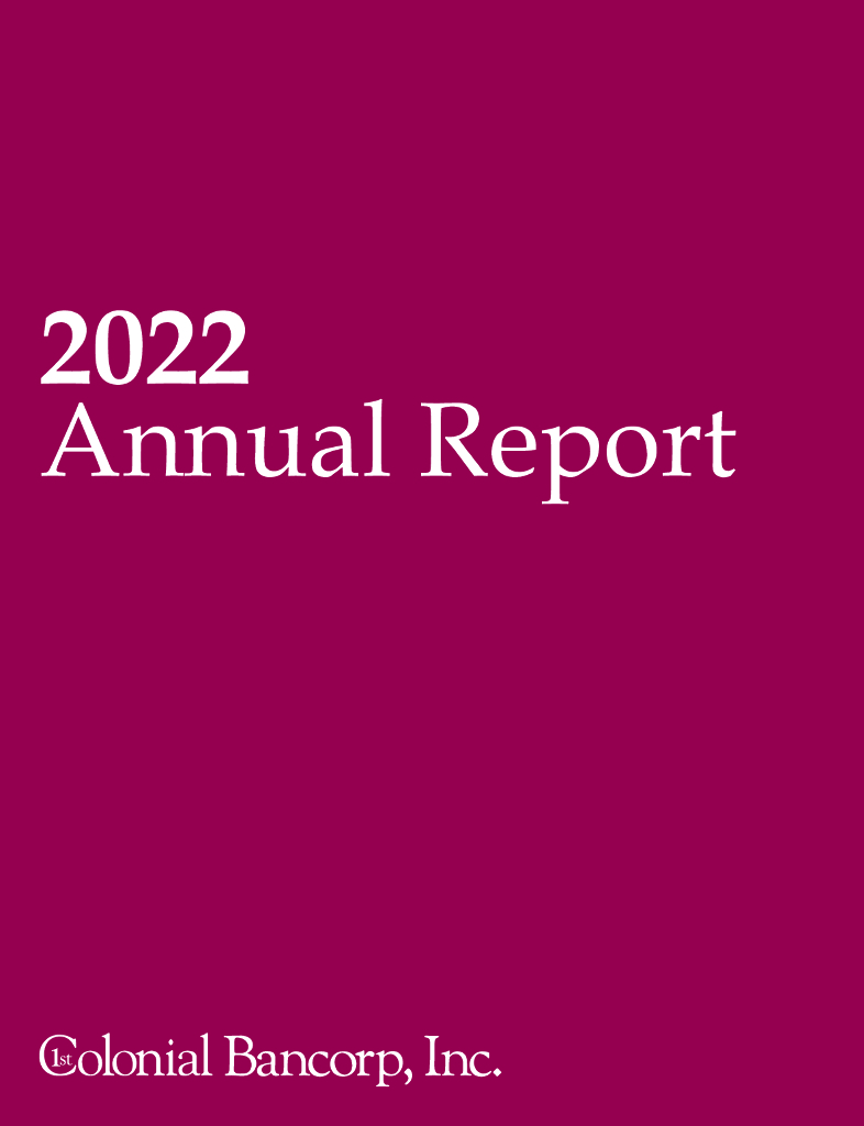1st Colonial Bancorp, Inc.（FCOB）2022财年年度报告（英文版）