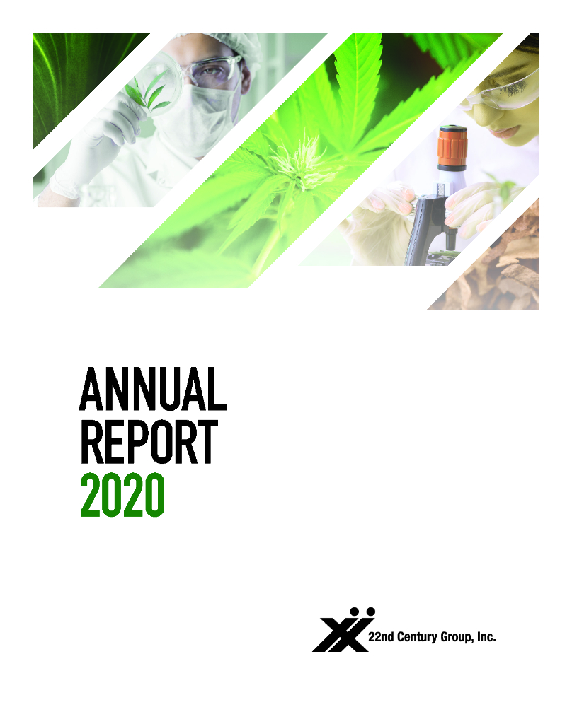 22nd Century Group（XXII）2020财年年度报告（英文版）