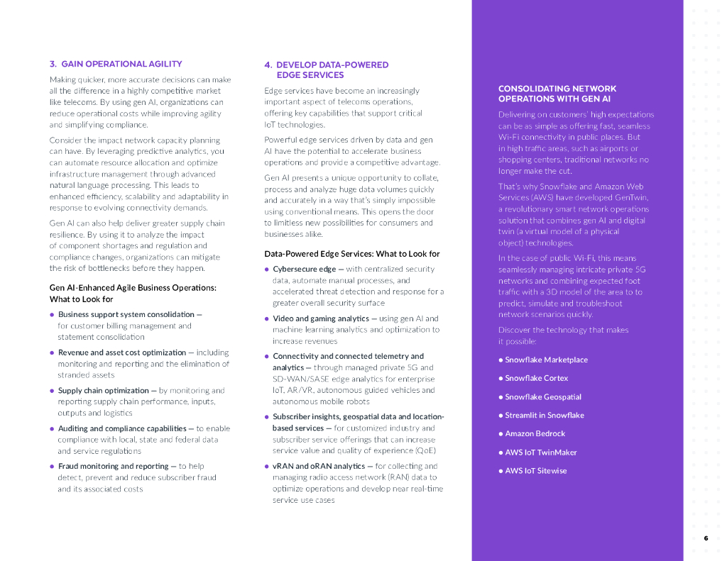 Snowflake：2024电信的未来：人工智能如何改变游戏规则报告（英文版）_第6页