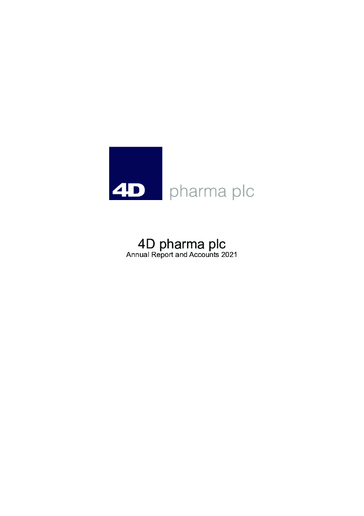 4D Pharma PLC（DDDD）2021财年年度报告（英文版）