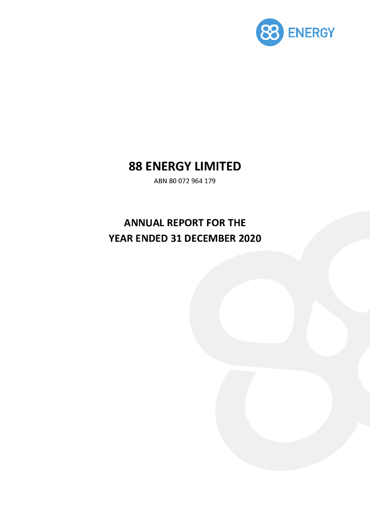 88 Energy Limited（88E）2020财年年度报告（英文版）