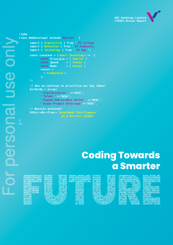 8VI Holdings Ltd（8VI）2021财年年度报告（英文版）