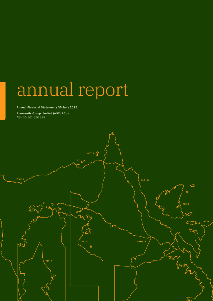 Acumentis（ACU）2022财年年度报告（英文版）