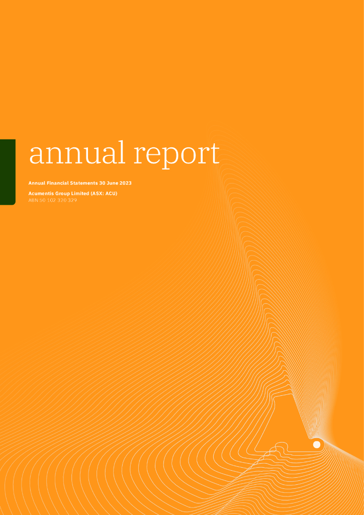 Acumentis（ACU）2023财年年度报告（英文版）