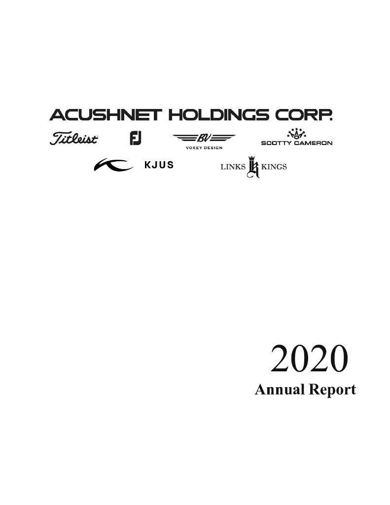 Acushnet Holdings Corp.（GOLF）2020财年年度报告（英文版）