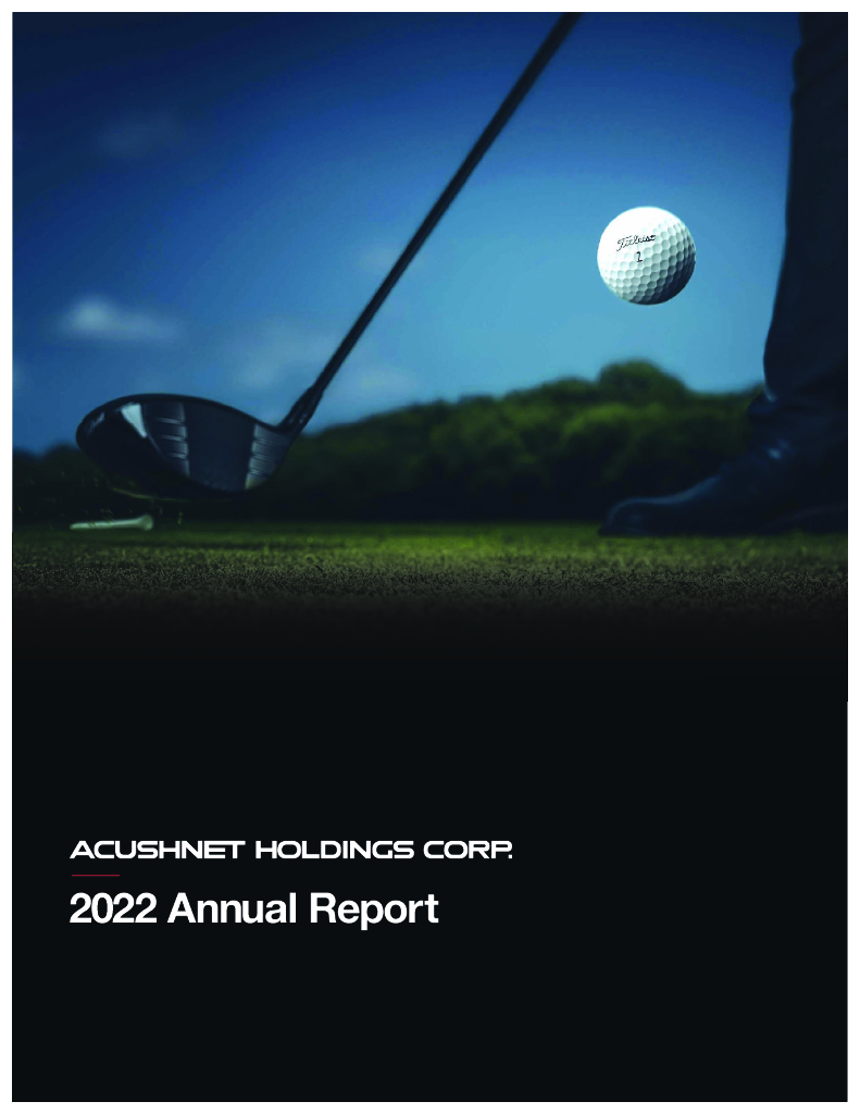 Acushnet Holdings Corp.（GOLF）2022财年年度报告（英文版）
