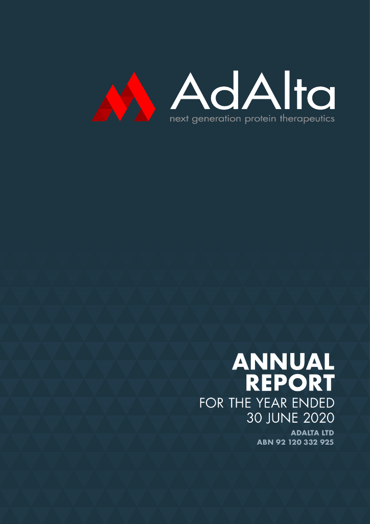 AdAlta（1AD）2020财年年度报告（英文版）