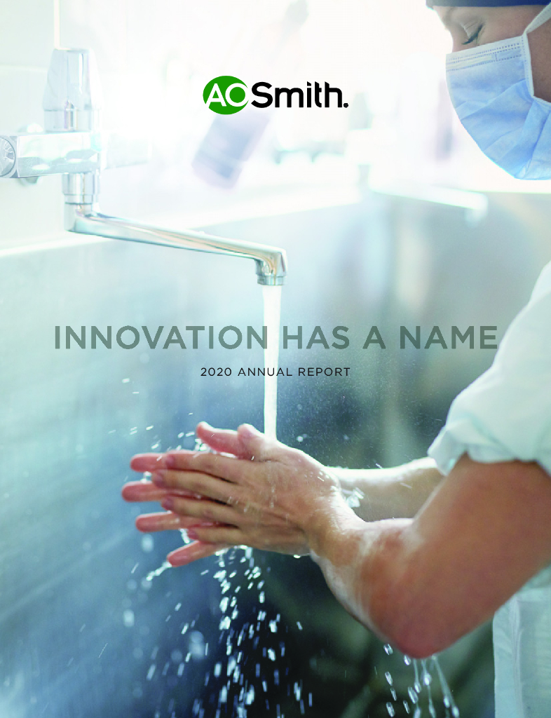 AO Smith Corporation（AOS）2020财年年度报告（英文版）