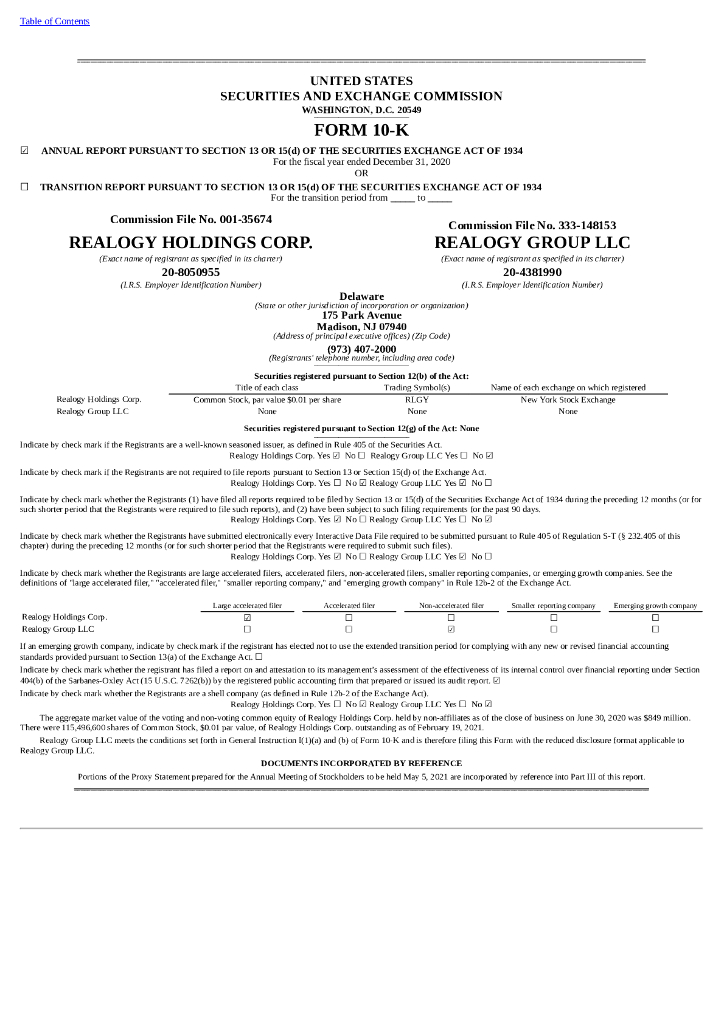 Anywhere Real Estate Inc.（HOUS）2020财年年度报告（英文版）