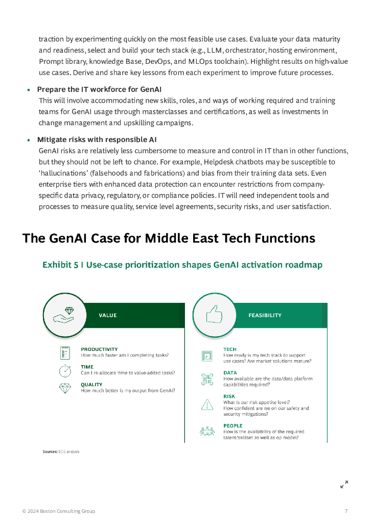 波士顿咨询BCG：2024生成型人工智能报告：Middle East CIO最新的价值创造者（英文版）_第7页