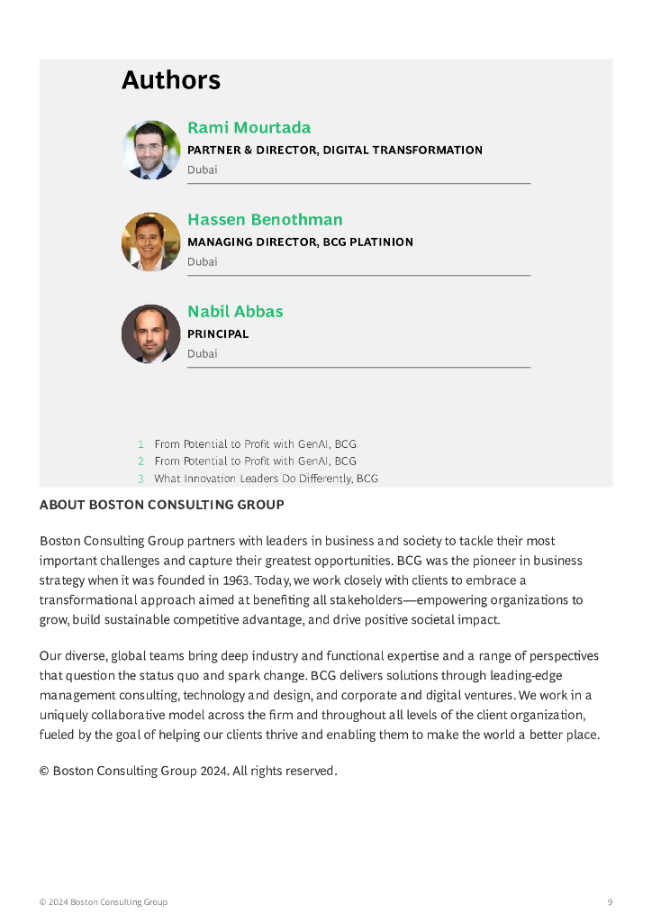 波士顿咨询BCG：2024生成型人工智能报告：Middle East CIO最新的价值创造者（英文版）_第9页