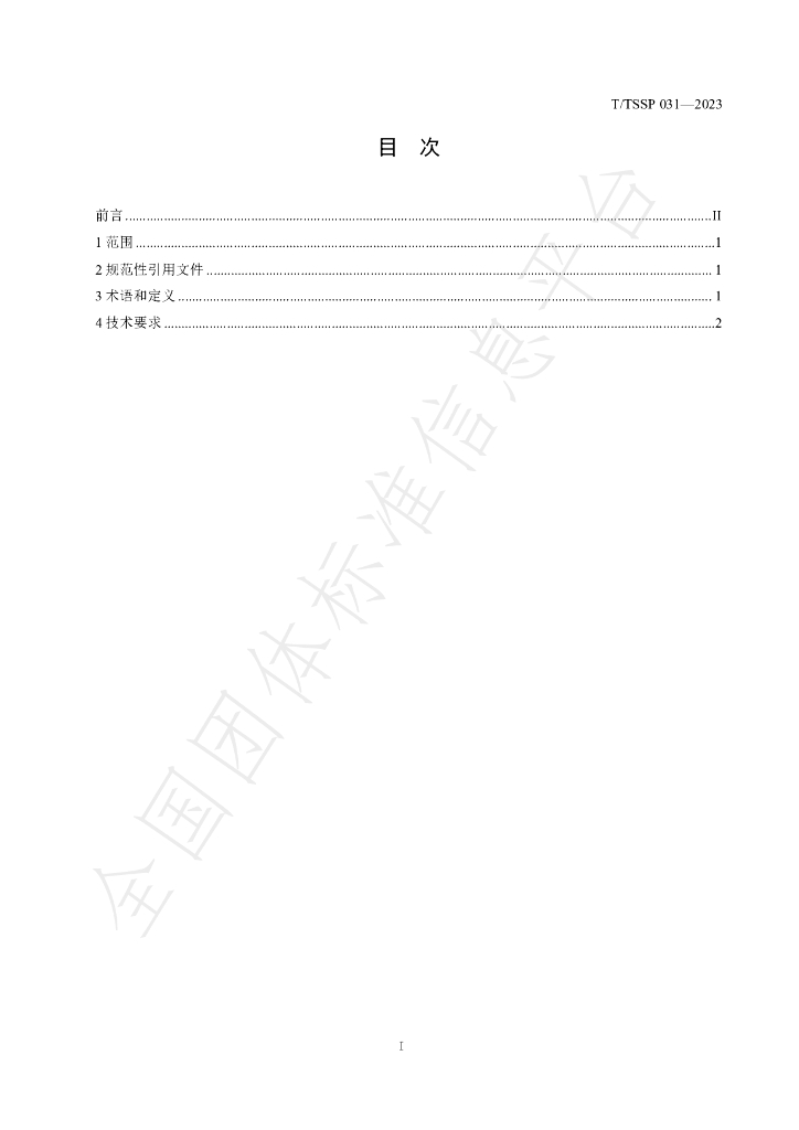 T/TSSP 031-2023 标准预览
