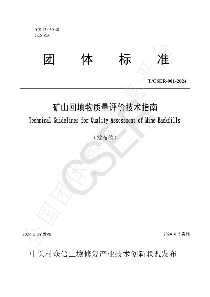 T/CSER 001-2024 标准预览