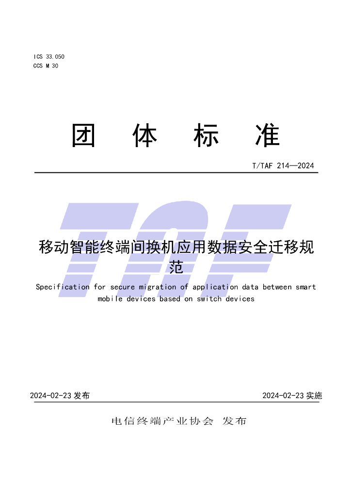 T/TAF 214-2024 标准预览