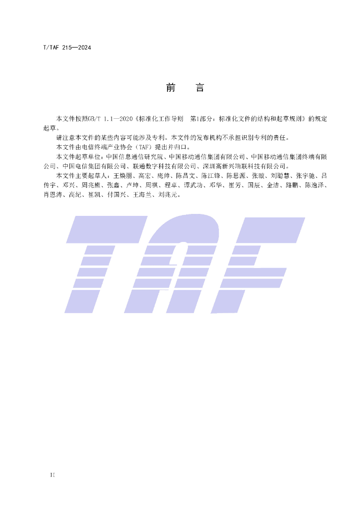 T/TAF 215-2024 标准预览