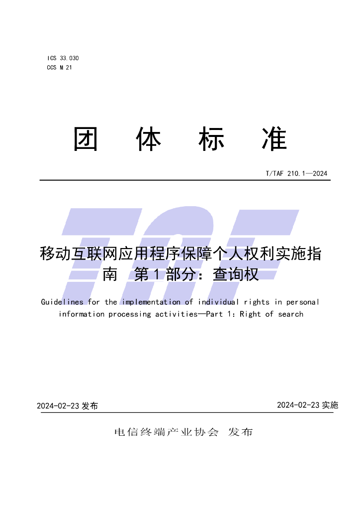 T/TAF 210.1-2024 标准预览