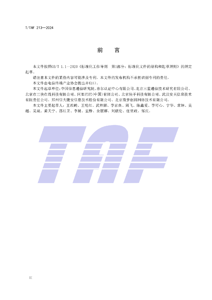T/TAF 213-2024 标准预览